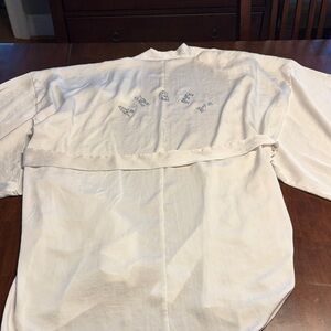 Victoria's Secret White Embroidered Satin Robe